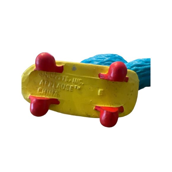 Vintage Cookie Monster Skate Boarding PVC Figure, Cake Topper, Sesame Street 80s - Picture 6 of 6